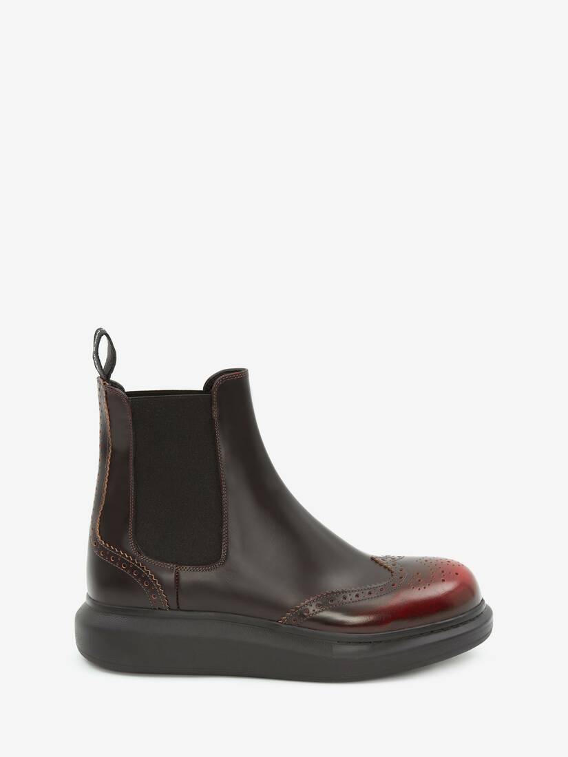 Botas Alexander McQueen Hybrid Chelsea Hombre - Negros/Rojos - Mexico 201-GFEQAO